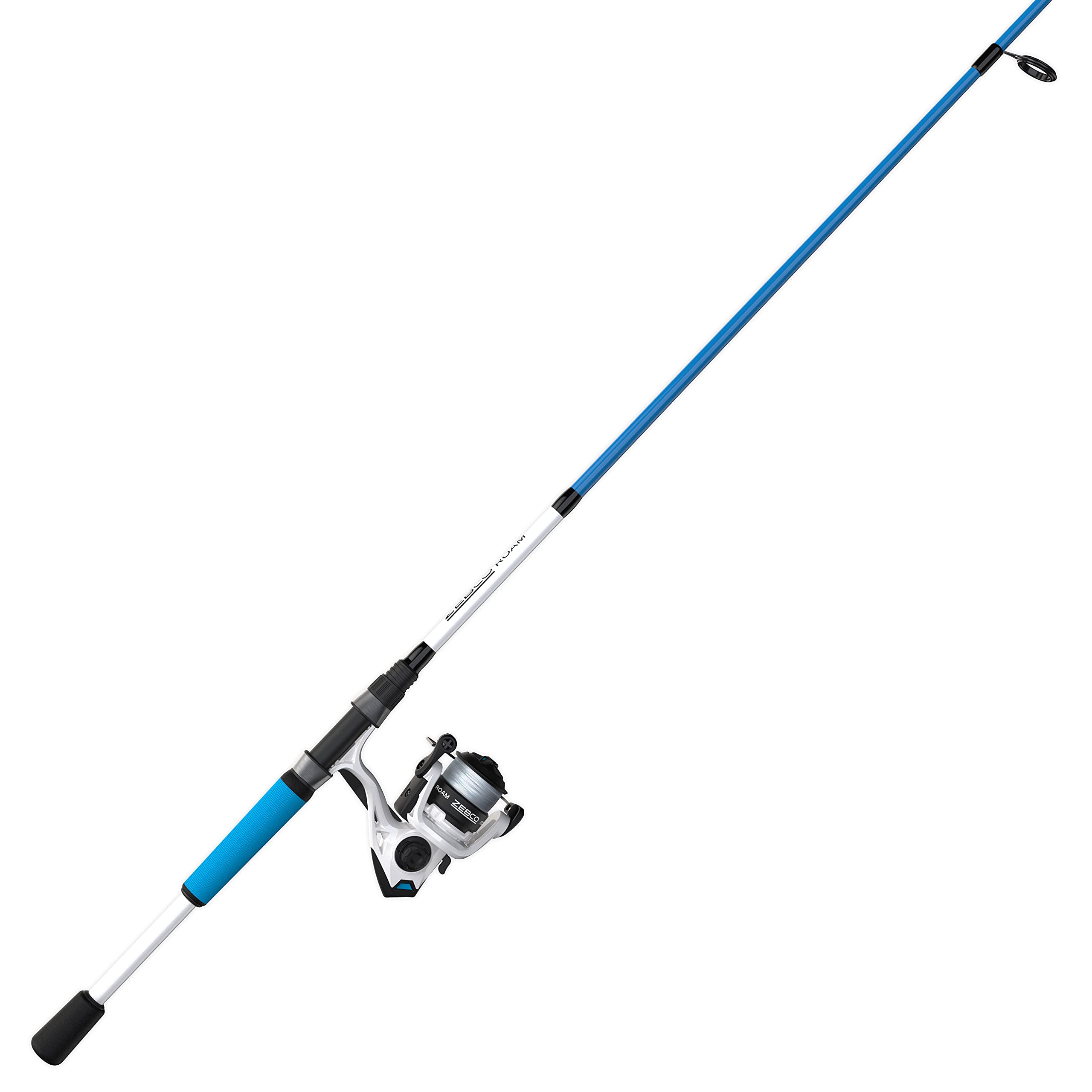 Zebco Roam Spinning Reel and Fishing Rod Combo, 6-Foot Fiberglass Fishing Pole, Split ComfortGrip Handle, Soft-Touch Handle Knob, Changeable Right- or Left-Hand Retrieve