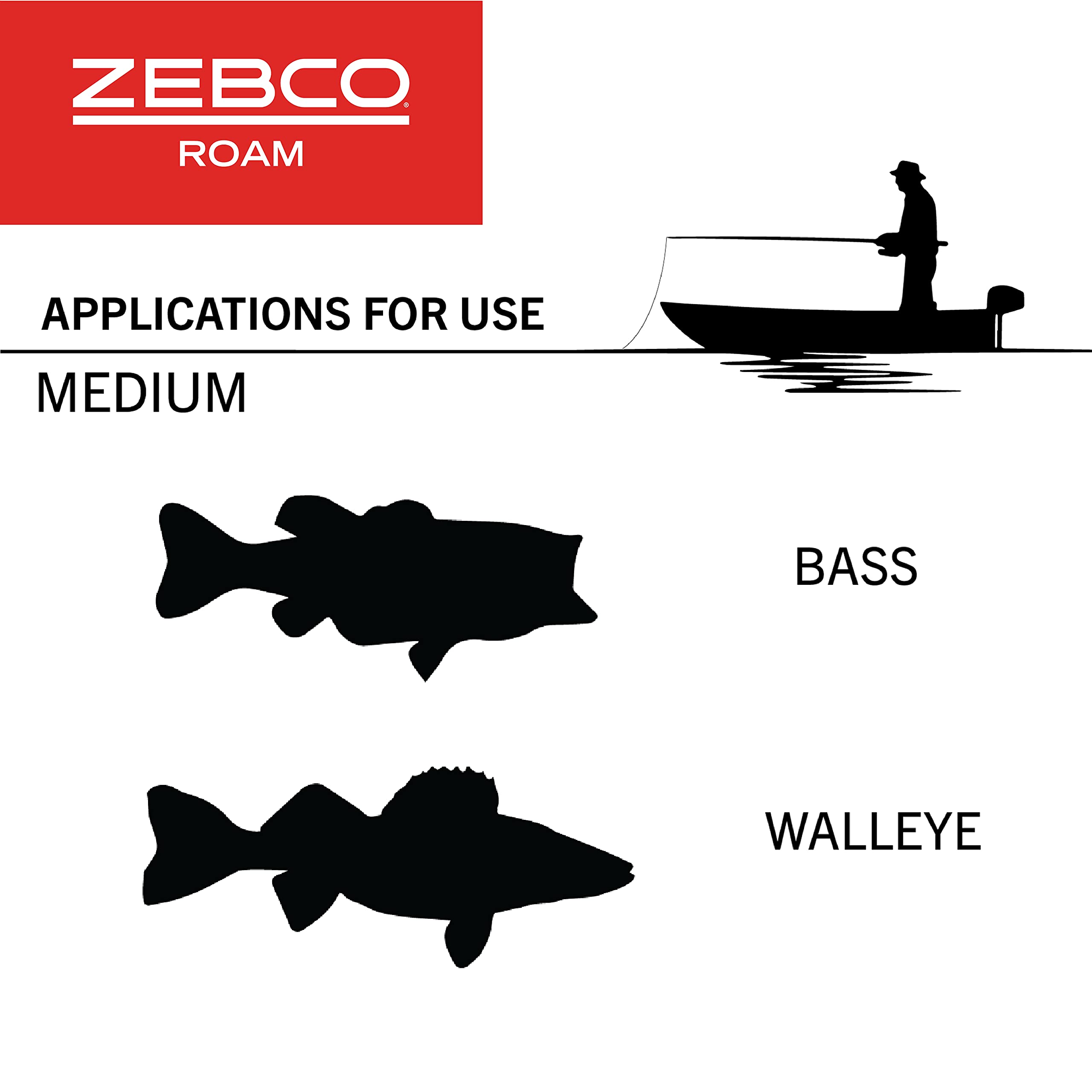 Zebco Roam Spinning Reel and Fishing Rod Combo, 6-Foot Fiberglass Fishing Pole, Split ComfortGrip Handle, Soft-Touch Handle Knob, Changeable Right- or Left-Hand Retrieve