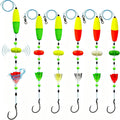 6Pcs Catfish Fishing Rigs Ready Kit，2 in 1 Rotating rattles/Double Rattles Beads, Float Rigs Tackle Santee Rig Peg Catfish，Free Adjustment in freshwter and Saltwater