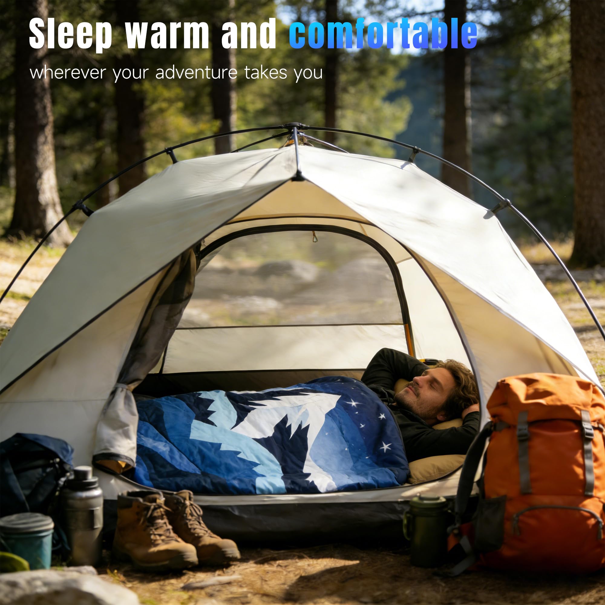 Tirrinia Waterproof Outdoor Blanket with Sherpa Lining, Windproof Triple Layers Warm Comfy Foldable for Camping Stadium, Beach, Picnic, Grass, Concerts, Car, Dog, 51''X 59'' & 59''X 80''