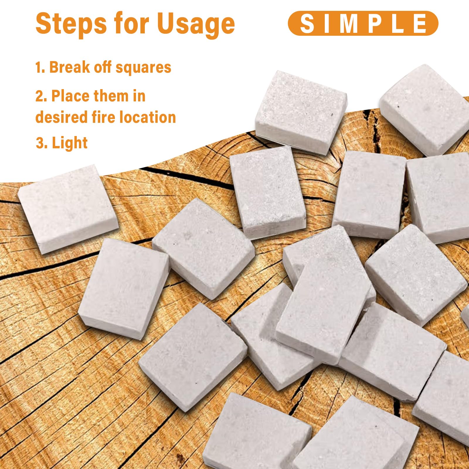 HGD Fire Starter, Mini Natural Fire Starters for Campfires, BBQ Grill, Charcoal Chimney, Outdoor Pit, Indoor Fireplace, Wood Stove - Water Resistant Firestarter Sticks - Camping Accessories Essentials