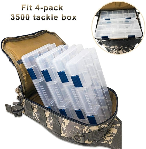 LUXHMOX Waterproof Fishing Tackle Backpack