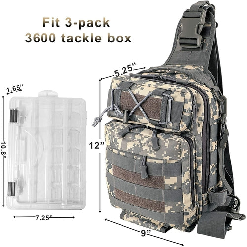 LUXHMOX Waterproof Fishing Tackle Backpack