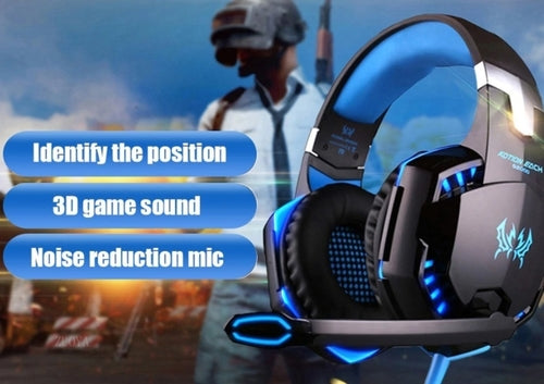 Ninja Dragon G9300 LED Gaming Headset with Mic – Over-Ear, Plug & Play, PS4/Xbox/PC Compatible