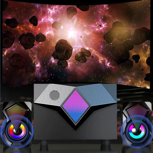 Dragon RGB Computer Gaming Speakers – Powerful Bass, Breathing LED, USB Powered
