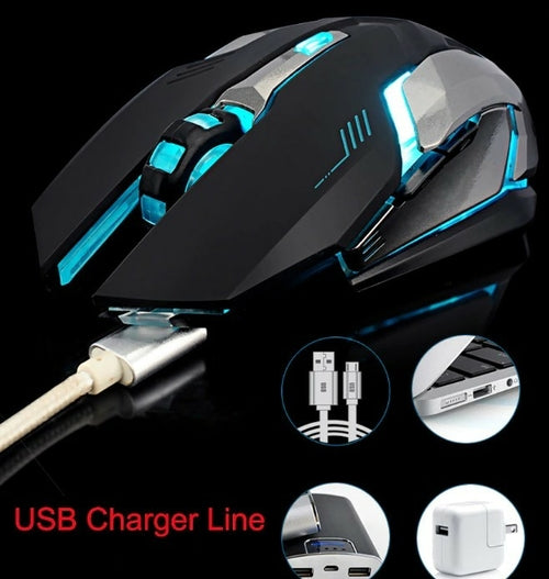 Ninja Dragon Stealth 7 Wireless Silent Gaming Mouse – LED Backlit, Rechargeable, 1600 DPI