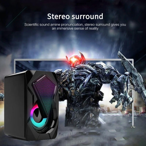 Dragon RGB Computer Gaming Speakers – Powerful Bass, Breathing LED, USB Powered