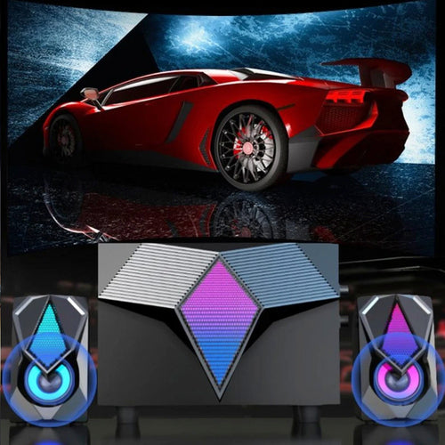 Dragon RGB Computer Gaming Speakers – Powerful Bass, Breathing LED, USB Powered