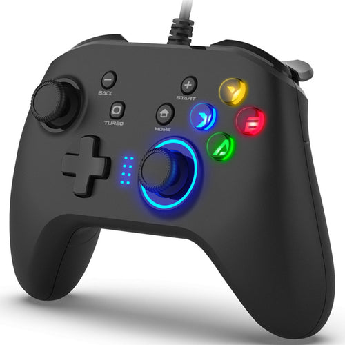 Wired Gaming Controller with Dual-Vibration – Ergonomic Joystick Gamepad, USB, 2M Cable