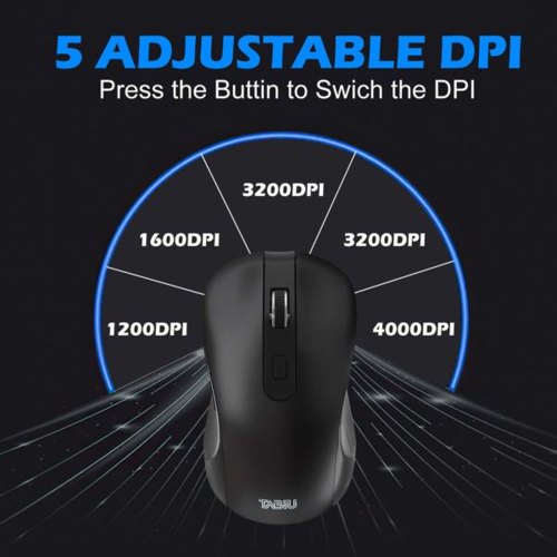 Slim Wireless Keyboard & Mouse Combo – Whisper-Quiet, 4000 DPI, One Nano Receiver