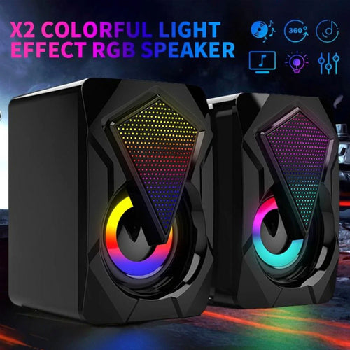 Dragon RGB Computer Gaming Speakers – Powerful Bass, Breathing LED, USB Powered
