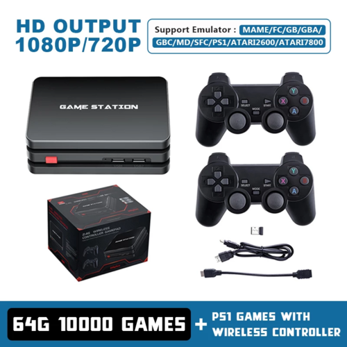 Wireless Game Console with 10,000+ Built-In Games