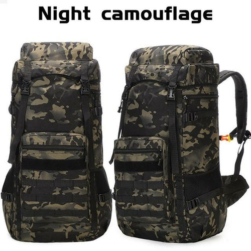 70L Waterproof Military Camping Backpack