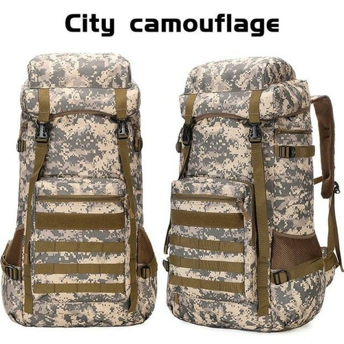 70L Waterproof Military Camping Backpack