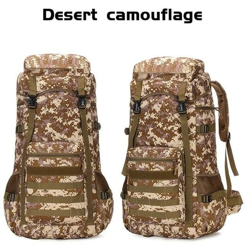 70L Waterproof Military Camping Backpack