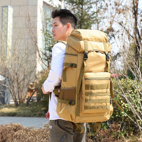 70L Waterproof Military Camping Backpack
