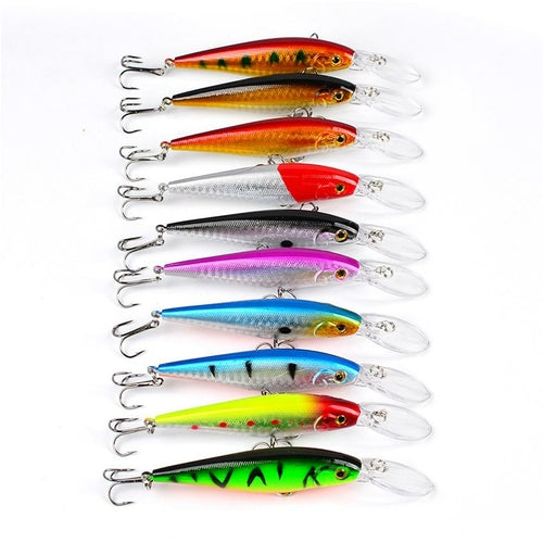 Walleye Crankbait Minnow Lures – 11.5cm, 10.5g (10 Colors)